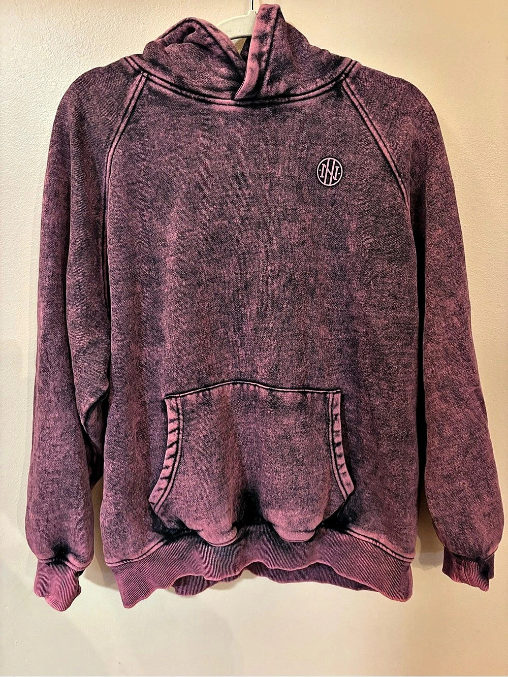 Ninth Hall Fundamentals Violet Wash Relaxed Hoodie Pink
